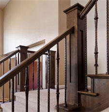 a image of a wide bannister support