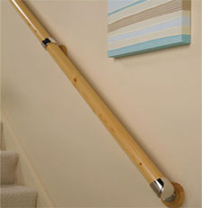 a image of a staircase handrail